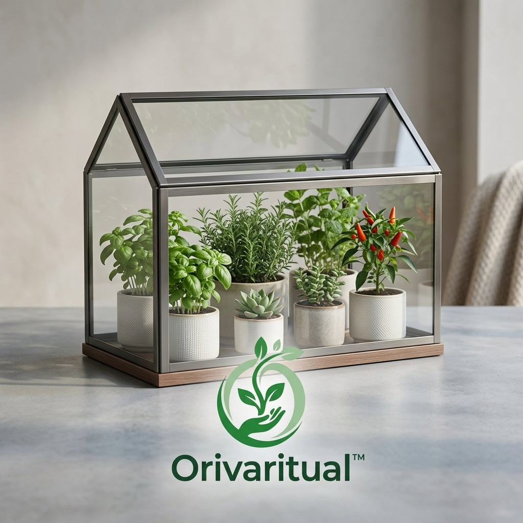 Orivaritual™ Glass Haven Indoor Greenhouse Terrarium